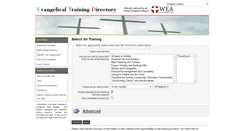 Desktop Screenshot of evangelicaltrainingdirectory.org