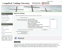 Tablet Screenshot of evangelicaltrainingdirectory.org